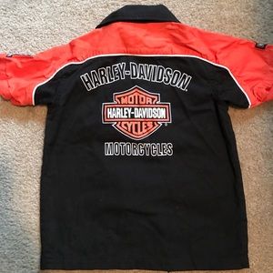 Boys Harley Davidson Button Down Shirt